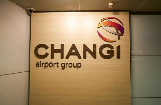 SINGAPORE - NOVEMBER 07, 2023: Changi sign as seen in Singapore Airport Terminal 3.